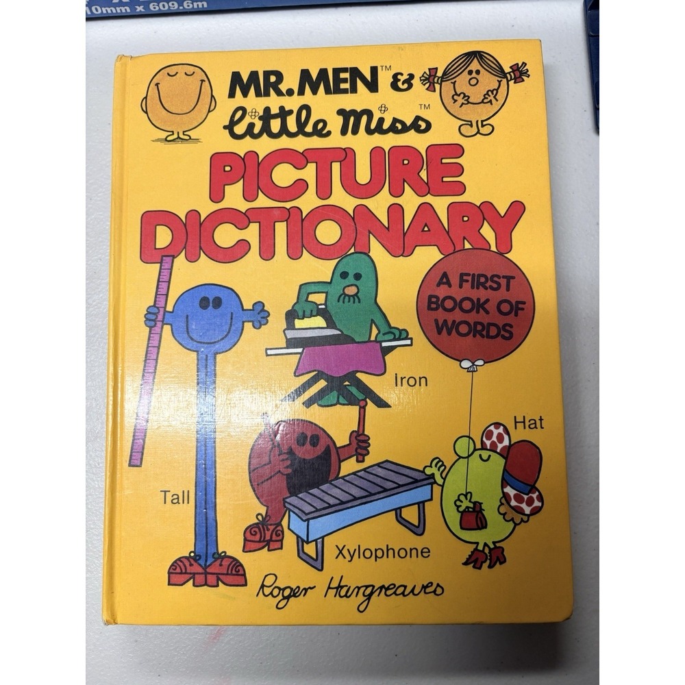 Mr Men Little Miss Picture‎ Dictionary Hardcover Book 1984 Roger Hargreaves
